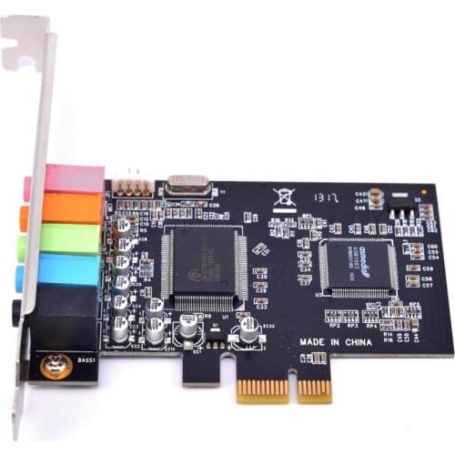 PCI-E 6 channel connector technology true digital 5.1 Sound card CMI8738 chip PCI Express 5.1 stereo audio card