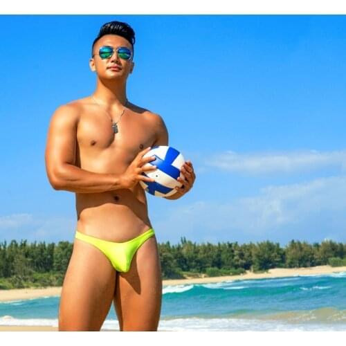 Sexy solid men swim briefs hot gay men thong swimwear bikinis low waist tight men swimsuits pool swim trunks shorts board shorts