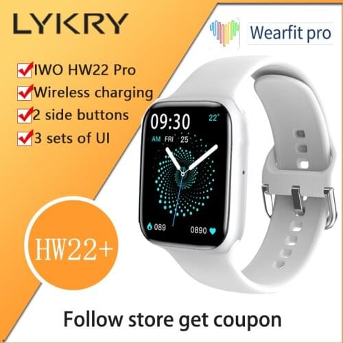 LYKRY IWO HW22 Pro Smart Watch Men Women 1.75inch Screen Bluetooth Call IP67 Wireless Charger HW22 Plus Watches PK IWO 13 14 W66