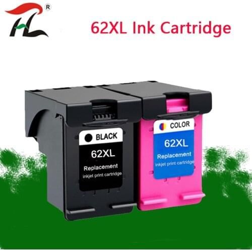 YLC 62XL Refilled Ink Cartridge Replacement for hp 62 XL hp62XL for HP Envy 5640 OfficeJet 200 250 5540 5740 5542 7640 printer