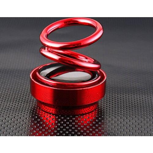 Solar Double Ring Rotating Suspension Car Perfume Air Freshener TD326
