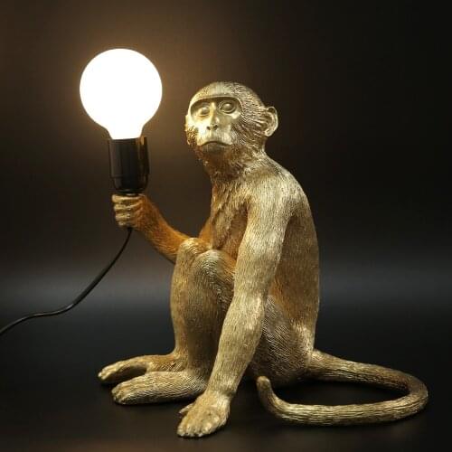 Nordic Modern Pendant Lights Led Resin Monkey Hanging Lamps For Living Room Bedoom Loft Lighting Fixtures Bar Decor E27 Hanglamp