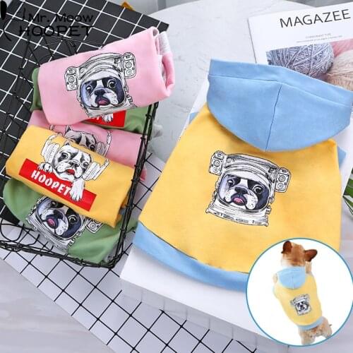 Hoopet Bulldog Hoodie Teddy Puppy Clothes Cat Summer Jacket Autumn Soft Pet Clothes