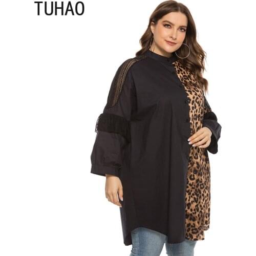 TUHAO Women Plus Size Shirt Dress 5XL 4XL 3XL Mother Mom Casual Vintage Loose Waist Dresses Large Size Vestidos for female