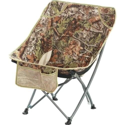 Outdoor Folding Chair Portable Back Fishing Chair Super Light Beach Camping Chair Sketching Moon Chair