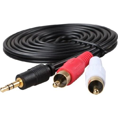 High quality MP4 MP3 TV DVD CD computer speaker 1 to 2 PARTS male to male 3.5mm Stereo to 2 RCA audio cable line