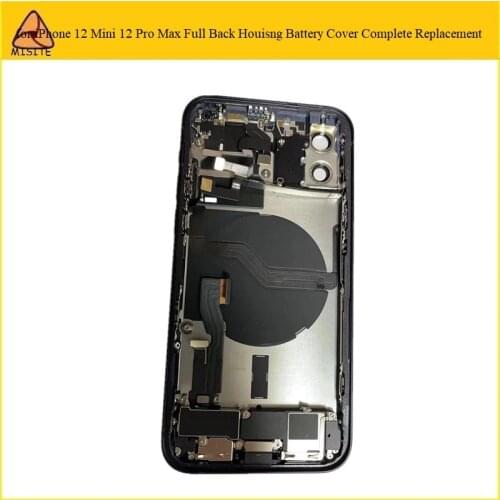 1PC Full Housing Assembly Complete For iPhone 12 Pro Back Battery Cover Rear Door Middle Frame Body Chassis with Flex Cable