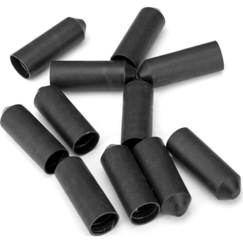 10pcs 10*30MM Cable Heat Shrink Cap Rubber Cap Wrap Wire Protect Cover Bottom Cable Sleeve