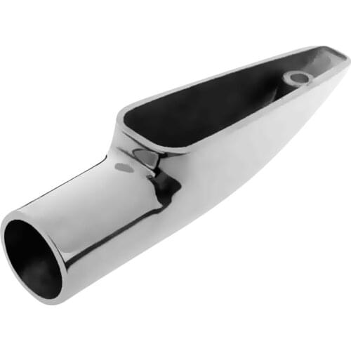 2 x 316 Stainless Steel Boat Hand Rail End 5-1/2 Degree, Top Mount 7/8 inch 22mm Tubing, Marine/Yacht Hardware