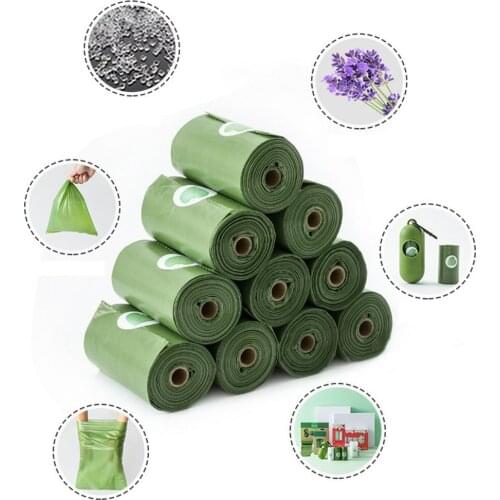 4/8/16 Roll Dog Poop Bags EPI HDPE Environmental Biodegradable Leakproof Thick Dog Poop Waste Bags Set Pet Dog Outdoor Supplies