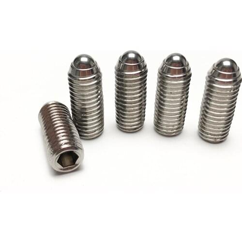 5pcs M3 M4 304 stainless steel Allen bead positioning screws hex socket spring ball plunger bolts bolt 6mm-20mm length