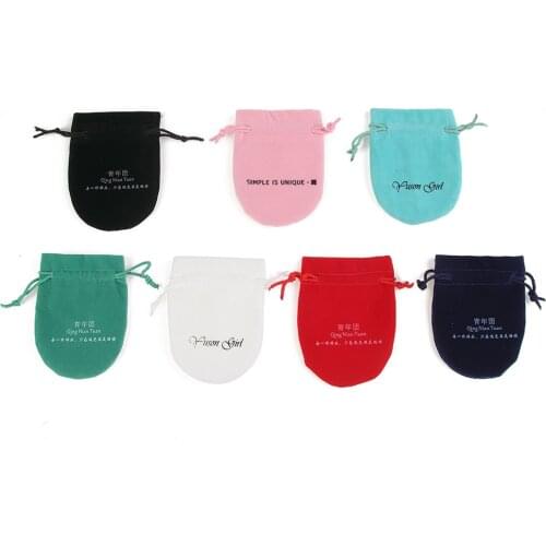 500 pcs High Quality Jewelry Wedding Velvet Gift Pouches Bags Multi-Color Available Size 6.5*8cm 8*10cm Choose For Coustom