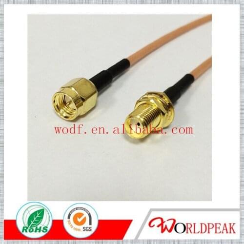 Free shipping Wholesale Fast Ship RF SMA Male to SMA Female bulkhead Pigtail Cable RG316