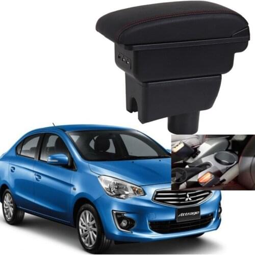 For mitsubishi Attrage Mirage armrest box central Store content box products interior Armrest Storage accessories parts