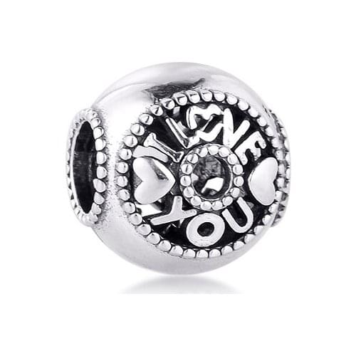 CKK Authentic 925 Sterling Silver Beads Talk About Love Charms Fits Pandora Bracelet Women DIY Jewelry Making Kralen Wholesale