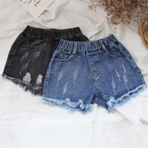 Baby Shorts Jeans Hot Design Summer Cotton Teenage Childrens Ripped Shorts Kids Denim Shorts for Girls Boys Clothes Girl Clothi
