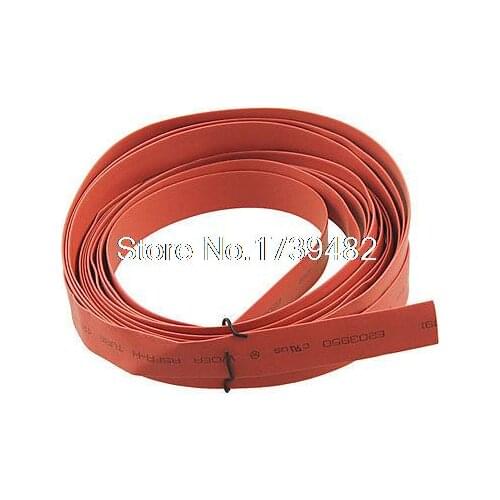 4m 13.1ft 9mm Dia. Heat Shrinkable Tube Shrink Red