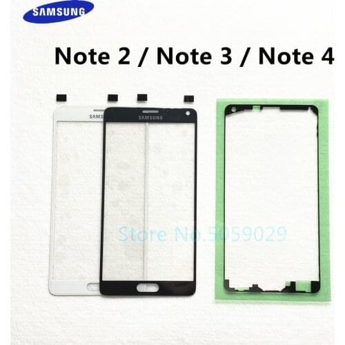 For Samsung Galaxy Note 2 3 4 N7100 N900 N9005 N910 LCD Display Outer Touch Panel Screen Glass Replacement Front Glass Lens