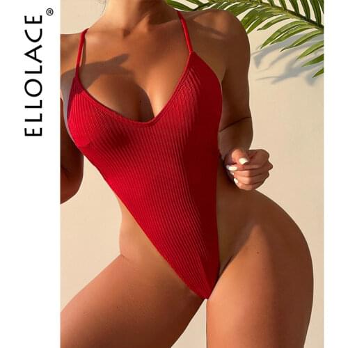 ELLOLACE Red Swimwear