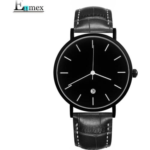 Мужские часы с кожаным ремешком Enmex China At AliExpress