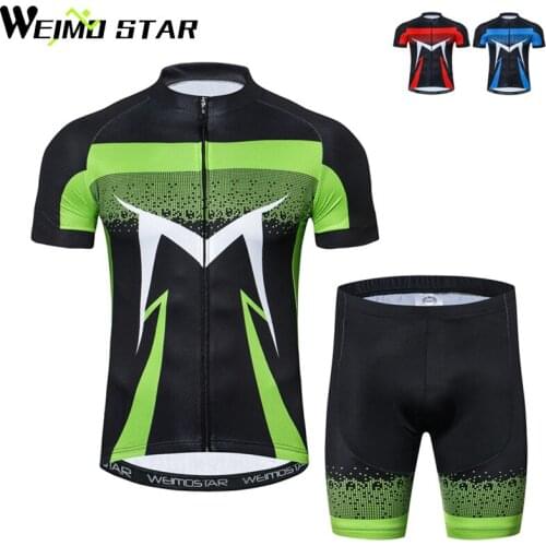 WEIMOSTAR Team Pro Mens Cycling Jersey Set Ropa Ciclismo Short Sleeve Sportswear Polyester Summer Bike Cycling Clothing