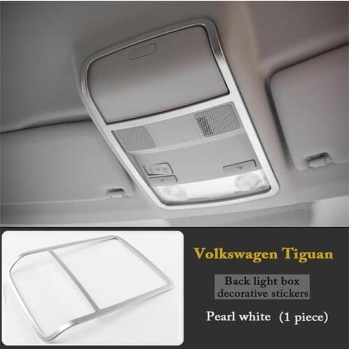 ABS Chrome Reading Lights Lamp Trim Cover Car Stickers For Volkswagen VW Tiguan 2010 2011 2012 2013 2014 2015 mk1 Accessories