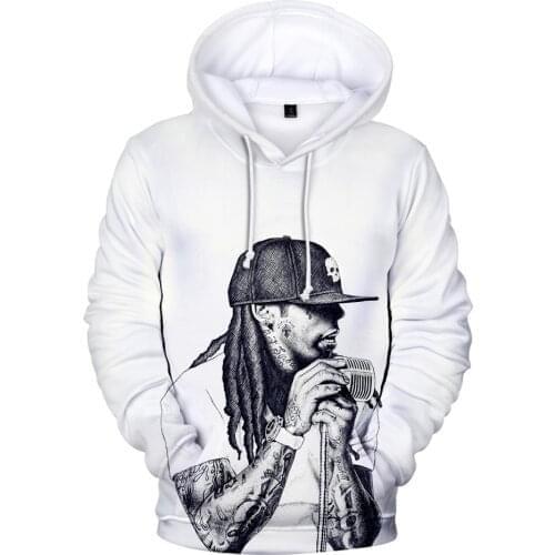 Dwayne Michael Carter Jr 3D Hoodie Hip Hop Sweatshirt Rapper Lil Wayne Hoodies Sports Men Women Fashion Harajuku Sweatshirt Tops