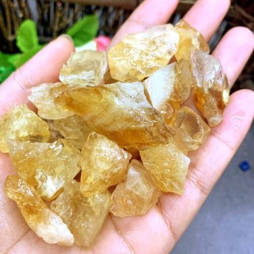 Quality 50g Natural Citrine Crystal Rough Raw Stone Yollow Rock Specimen Brazil Original Rock Stones Specimen Healing Collection