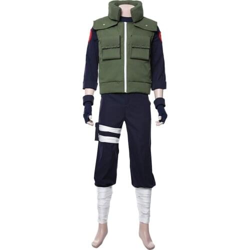 Cosplay Hatake Kakashi Costume Uniform Suit Tops Pants Prop Halloween Carnival Costume Men Women Custom