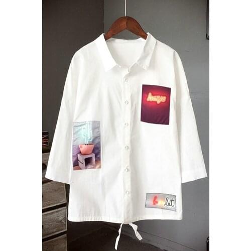 M-5XL Big yards mens clothin 2018 summer print short-sleeve 5 fifth sleeve shirt male plus size 100% cotton casual loose thin