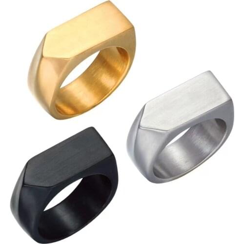 Streetwear Men Rings Gold Plated Stainless Steel Arrow Ring Hiphop Jewelry Custom Ring Finger Simple Design Unisex Rings Gift