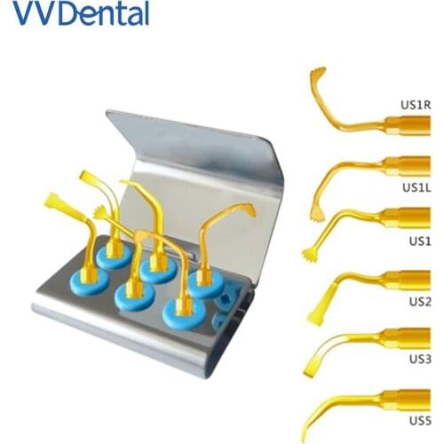 VVDental Piezosurgery Bone Cutting Tips Kit Compatible With Woodpecker And Mectron Dental Surgical Tools US1R/US1L/US1/US2/US3/U