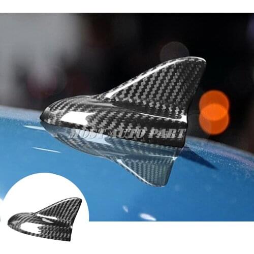 Real Carbon Fiber Exterior Car Roof Shark Fin Antenna Cover Trim For Dodge Challenger SRT 2015-2021
