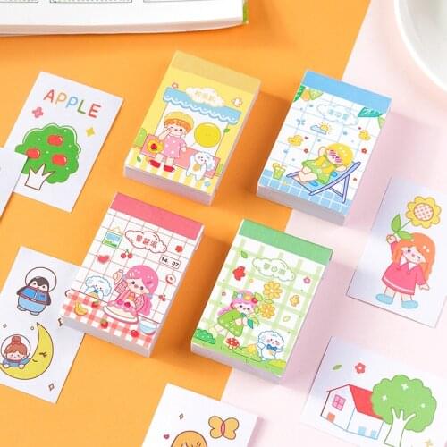 50 sheets Cute cartoon sweet girl Decorative Stickers Scrapbooking painting Stick Label Diary Album stationery Accessories