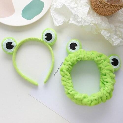 Headband With Funny Frog Wide-brimmed Elastic Headband Frog Hairbands Cute Girl Hair Bands Women Hair Accessories Girls Hairband
