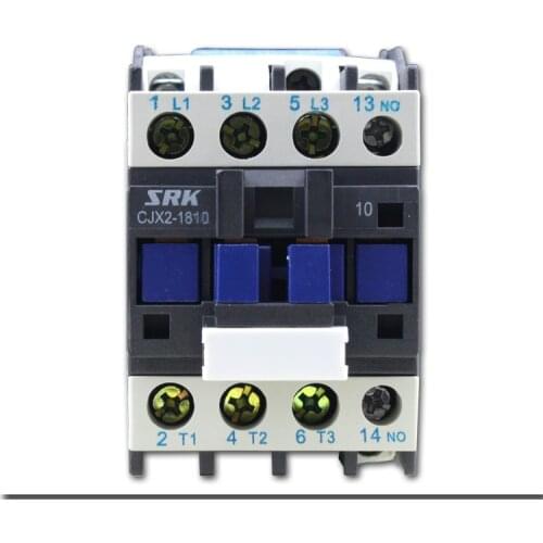 Single Phase 220V AC Contactor 18a Contact Relay Three Phase 380V Cjx2-1810