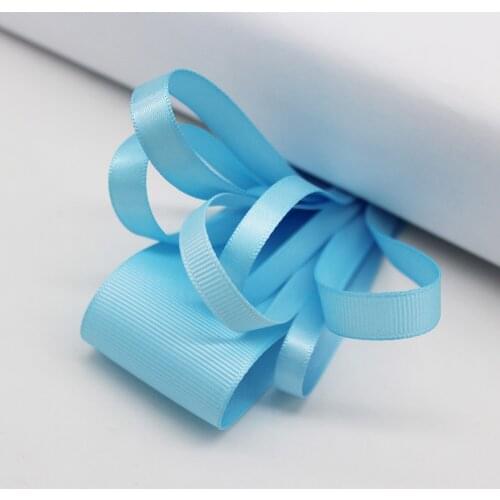 5 Meter/Lot Solid Color Blue Topaz Double Face Polyester Satin Ribbon Blue sky Grosgrain Ribbon DIY Gifts 6mm 9mm 16mm 25mm 38mm