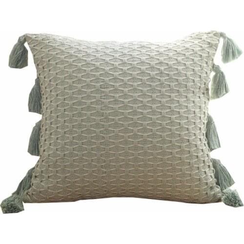 Nordic Style Candy Color Seat Cushion with Tassels Soft Butt Pads Tatami Mattress Sofa Window Mats Backrest Pillow Home Decor