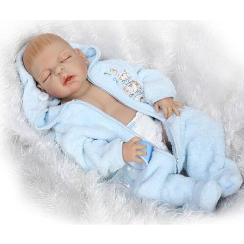 57cm Full Silicone Reborn Dolls Baby Reborn Newborn Toys for Children Sleeping Baby Boy Dolls Photo Model Kids Toys Gifts