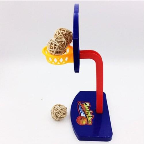 Parrot Toys Pet Birds Chew Toy Parakeet Bell Balls Birdie Basketball Hoop Props Pet Parrot Toys