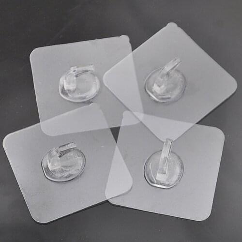 Strong Transparent Wall Hanger Rack Anti-skid Hooks Bearing 3KG Waterproof Adhesive Hook Kitchen Bathroom Dropshipping