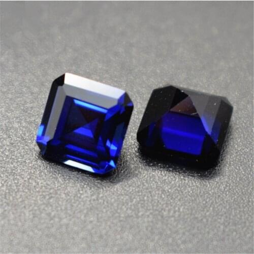 Sapphire Square Faceted Gemstone Emerald Cut Sapphire Gem 6x6mm/8x8mm GS60
