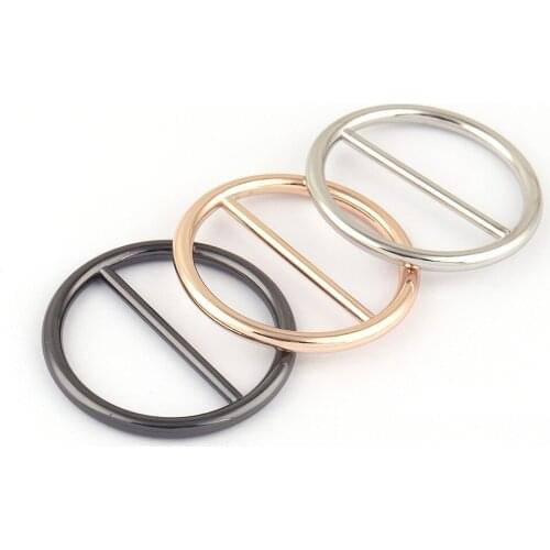 39mm Silver Metal Adjustable Slide Round Bar Buckle Dog Collar Purse Strap Belt Buckle Handbag Hardware Webbing Bag Leather DIY