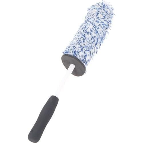 Car Wheel Cleaning Tire Brush Microfiber Car Long Reach Wheel Rim Detailing Brush Non Scratch Motorbike Rim Care Washing Tool