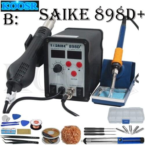 Saike 898D+plus Hot Air Gun Rework Station Soldering Station the upgrade version of Saike 898D 110V or 220V