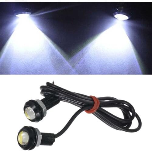 2 Pcs 9W 18mm Eagle Eye LED Daytime Running Light Daytime Reverse Parking Signal White Bulb Car Styling Light Source Bulb