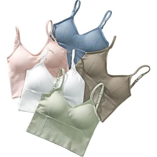 U-shaped Back Bra Women Crop Top Tube Top Wrap Chest Sexy Lingerie Bra Sports Fashion Vest Camisole Underwear Street Top