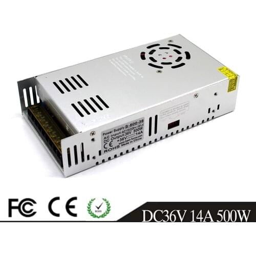Universal 500W 14A 36V DC Switching Power Supply AC 220V 110V Input To DC36V Lighting Transformer for CCTV Light Printer Stepper