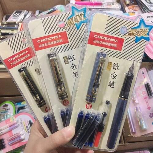 High Quality Metal Luxury Fountain Pen EF Business Writing Signing Calligraphy Pens Office School Stationery Supplies