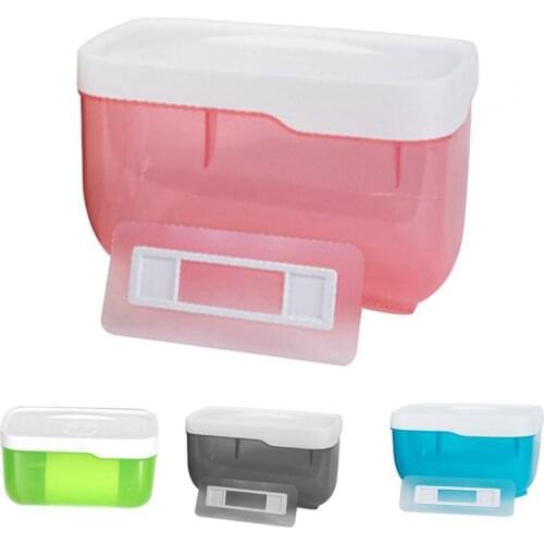 Tissue Storage Box Multi-use Wall Mount Plastic Punch-free Stick Easy to Use Tissue Holder for Bathroom Supplies